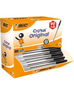 Penne a sfera BIC Cristal M 1 mm nero value pack 90+10 - 942911