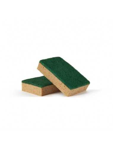 Spugna con abrasivo Perfetto factory Pro 800 spugna tabacco / abrasivo verde conf. 10 pz. - 0241C