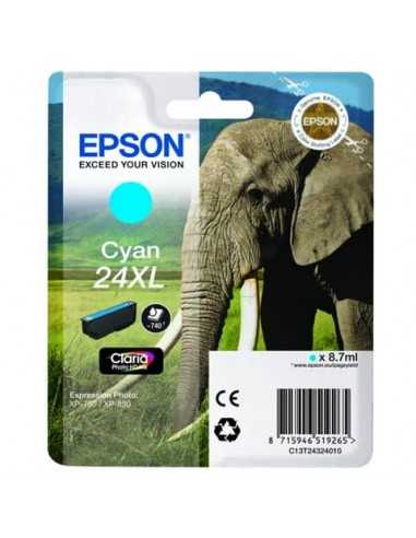 Cartuccia inkjet alta capacità Elefante 24XL Epson ciano C13T24324012