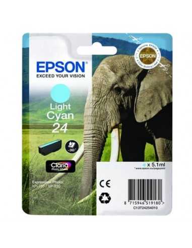 Cartuccia inkjet Elefante 24 Epson ciano chiaro C13T24254012