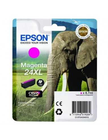 Cartuccia inkjet alta capacità Elefante 24XL Epson magenta C13T24334012