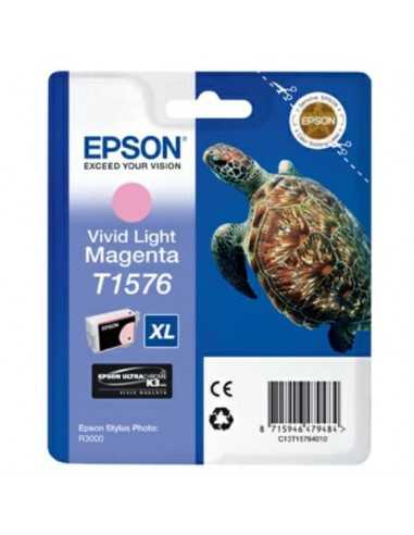 Cartuccia inkjet alta capacità ink pigmentato blister RS T1576 Epson magenta chiaro vivido - C13T15764010