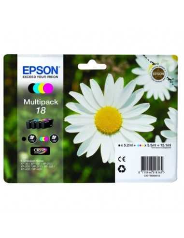 cartucce inkjet Margherite 18 Epson n+c+m+g Conf. 4 - C13T18064012