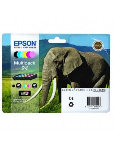 Cartuccia inkjet Elefante 24 Epson 6 colori C13T24284011