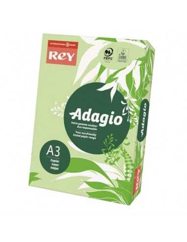 Carta colorata A3 INTERNATIONAL PAPER Rey Adagio verde 81 risma 250 fogli - ADAGI160X487