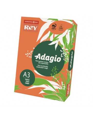 Carta colorata A3 INTERNATIONAL PAPER Rey Adagio arancio 21 risma 250 fogli - ADAGI160X504