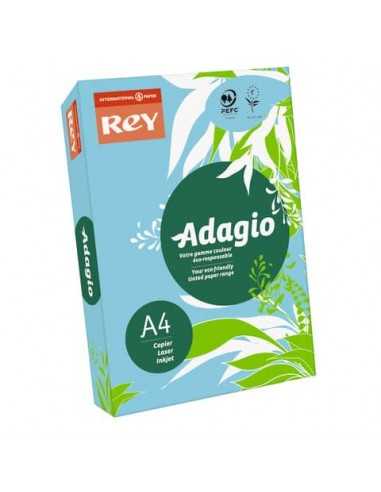 Carta colorata A4 INTERNATIONAL PAPER Rey Adagio blu tenue 48 risma 250 fogli - ADAGI160X471