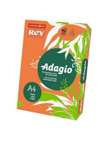 Carta colorata A4 INTERNATIONAL PAPER Rey Adagio arancio 21 risma 500 fogli - ADAGI080X639