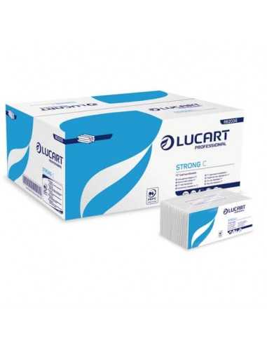 Asciugamani piegati a "C" Lucart Strong C 23x33 cm 1 velo conf. da 192 ff - 862036P