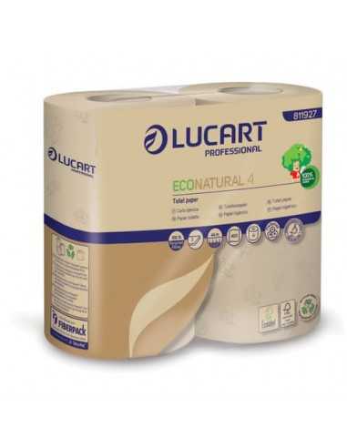 Carta igienica Lucart EcoNatural 4 2 veli 4 rotoli da 400 strappi - 811927