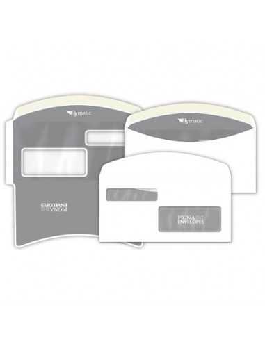 Buste con 2 finestre Pigna Envelopes FLY-Matic 2 80 g/m² 115x230 mm bianco conf. 1000 - 0224302