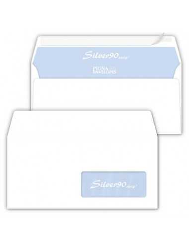 Buste con finestra Pigna Envelopes Silver90 Strip 90 g/m² 110x230 mm bianco Conf. 50 buste - 0062711