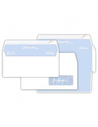 Buste con finestra Pigna Envelopes Silver80 80 g/m² 110x230 mm bianco conf. 500 - 0097584