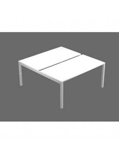 Postazione Open Space Artexport Bridge Bench 120x2 bianco BENCH120X2-3