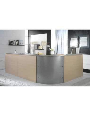 Scrivania Reception Frensy EMOTION fianchi a pannello 140x80x72 cm rovere UEMSRSA14