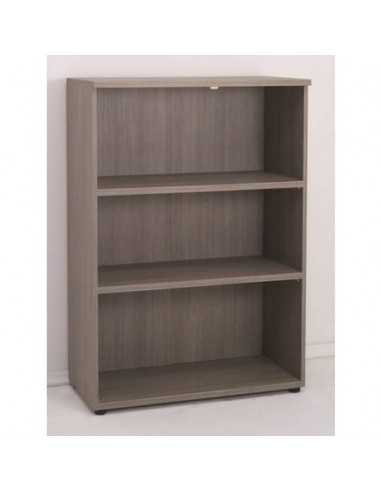 Mobile alto a giorno Frensy Larix 2 ripiani media larghezza 90x45x130 cm rovere grigio ULAGM13