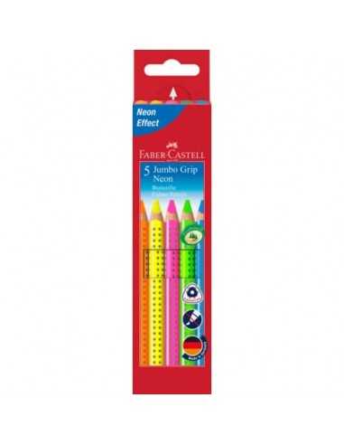 Evidenziatori Faber-Castell Jumbo Grip Neon 5 colori assortiti 110994