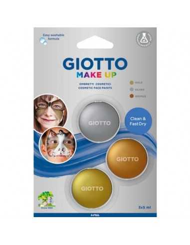 Tris ombretti cosmetici GIOTTO Make Up oro