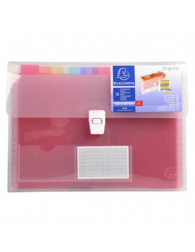 Classificatore Crystal Colours 33x25 cm - 13 scomparti - cristallo 55298E