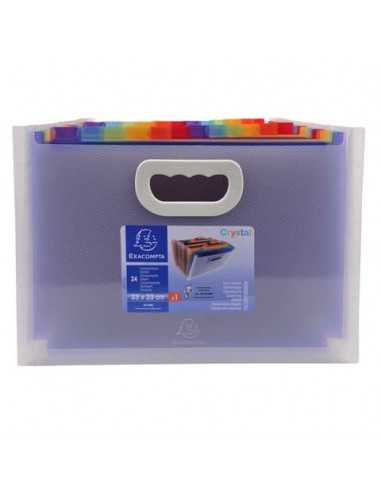 Classificatore valigetta Crystal Colours cristallo 24 scomparti 33x23