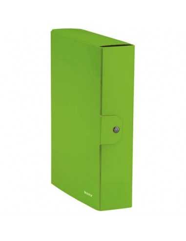 Scatola portaprogetti Leitz WOW in cartone - dorso 8 cm - formato 25x35 cm lime metallizzato 39670054