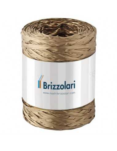 Nastro in rafia sintetica Brizzolari 5 mm x 200 mt oro 6802.33