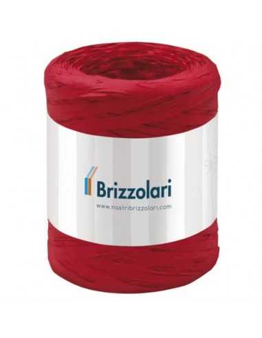 Nastro in rafia sintetica Brizzolari 5 mm x 200 mt rosso 6802.07