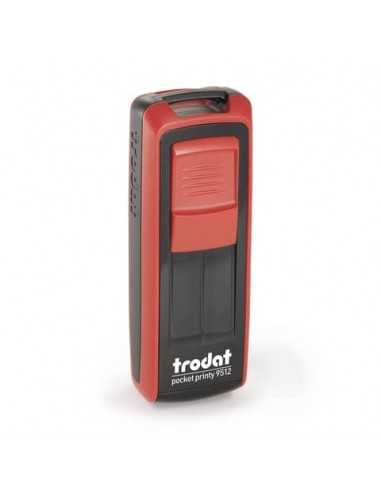 Timbri autoinchiostranti tascabili Trodat Pocket Printy 9512 47x18 mm nero/rosso - 149168