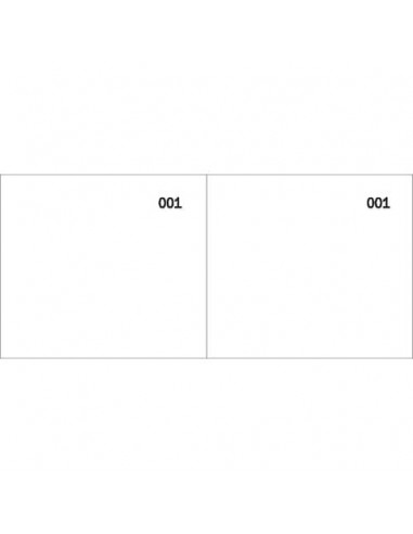 Scontrino colorato a 2 sezioni Data Ufficio blocco 100 copie prenumerate bianco - DU160000010