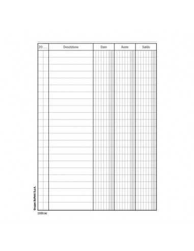 Registro dare-avere-saldo data ufficio 96 pagg. 12x17 cm DU133300000