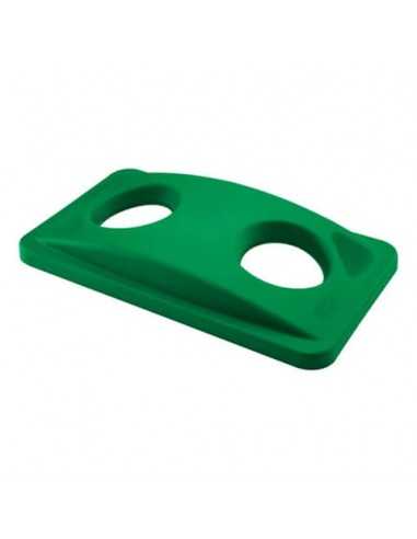 Coperchio per Slim Jim forato per le bottiglie Rubbermaid GREEN FG269288GRN