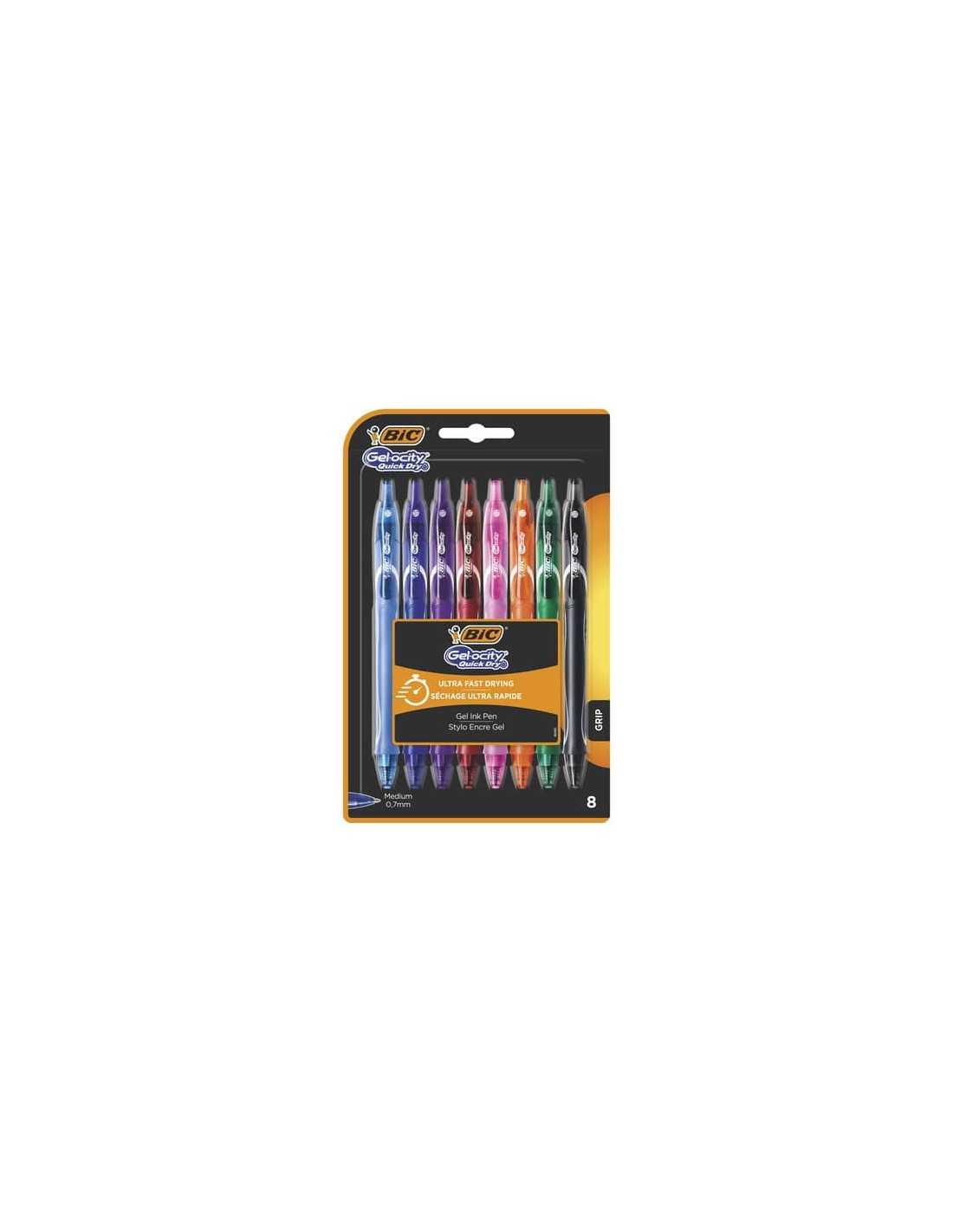 Penna gel a scatto BIC Gelocity Quick Dry 0,7 mm assortiti Conf. 8 pezzi -  964770