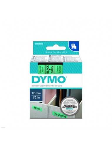 Nastro per etichettatrici Dymo D1 12 mm x 7 m Nero/Verde S0720590