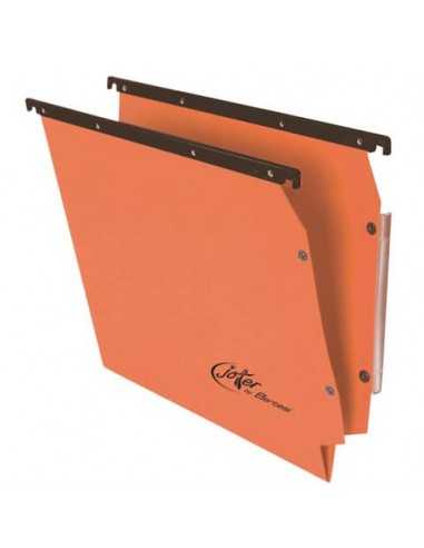 Cartelle sospese laterali per armadi Linea Joker 33 cm fondo V - arancio conf. 25 pezzi - 414F LINK - A2