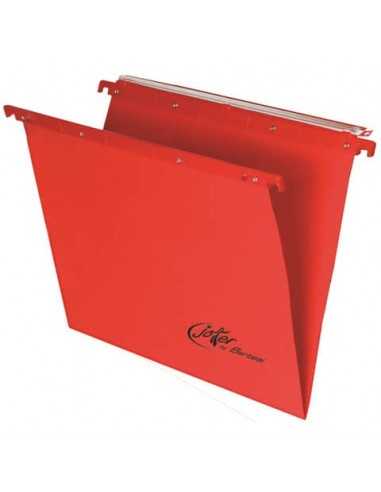 Cartelle sospese orizzontali per cassetti Linea Joker 33 cm fondo V - rosso conf. 25 pezzi - 400/330 LINK - A4