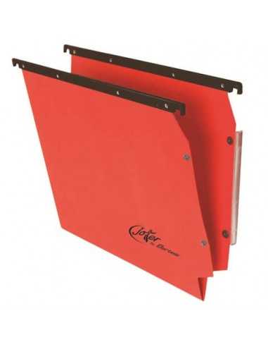 Cartelle sospese laterali per armadi Linea Joker 33 cm fondo V - rosso conf. 25 pezzi - 414F LINK - A4