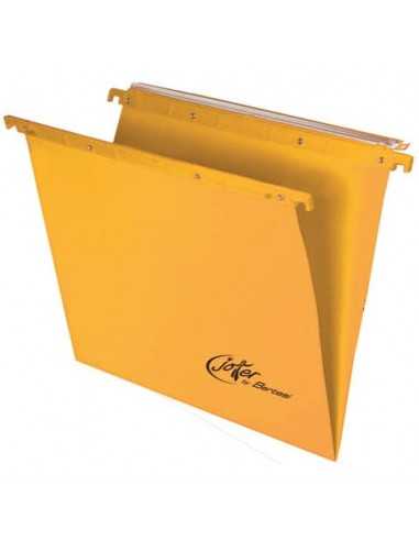 Cartelle sospese orizzontali per cassetti Linea Joker 33 cm fondo V - giallo conf. 25 pezzi 400/330 LINK - A5