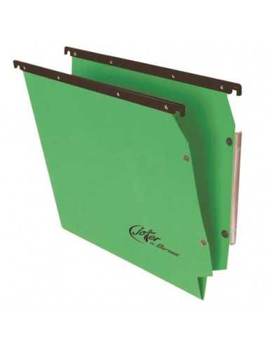 Cartelle sospese laterali per armadi Linea Joker 33 cm fondo V - verde conf. 25 pezzi - 414F LINK - A6