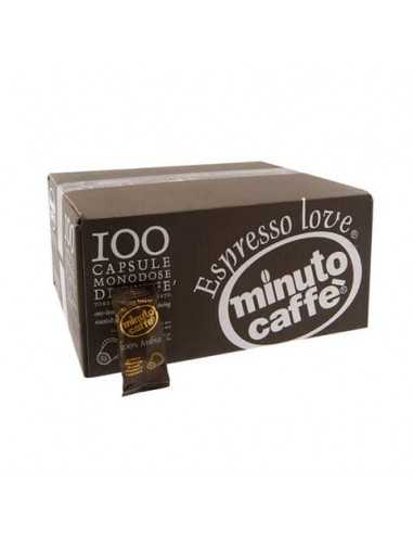 Caffè in capsule compatibili Nespresso Minuto caffè Espresso love3 100% arabica cartone 100 pezzi - 01311