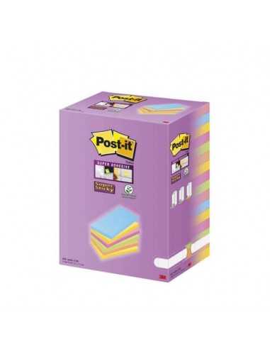 Foglietti riposizionabili Post-it® Super Sticky Color Notes 127x76 mm Tower Pack 16 blocchetti da 90 ff