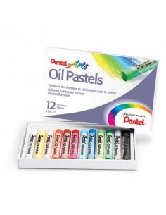 Pastelli a olio Pentel Arts Oil Pastel - - 8 mm colori assortiti Conf. 12 pezzi - 0100524