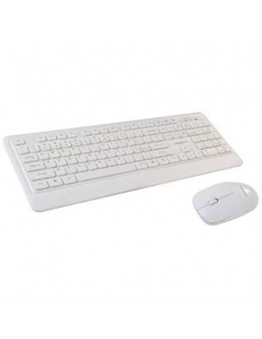 Set mouse e tastiera Mediacom Wireless Combo NX971 con tecnologia ottica 2.4 GHz bianco - M-MCK971