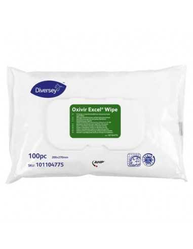 Salviette detergenti disinfettanti per superfici Diversey Oxivir Excel Wipes - Conf. 100 salviette - 101104775