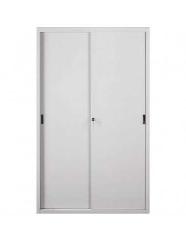 Armadio in metallo a porte scorrevoli 612 - 120x45x200 cm Tecnical 2 grigio