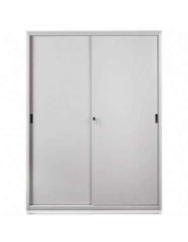 Armadio in metallo a porte scorrevoli 615 - 150x45x200 cm Tecnical 2 grigio