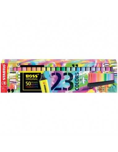 Desk set evidenziatori Stabilo Boss® Original 2-5 mm colori assortiti - Conf. 23 pezzi - 7023-01-5