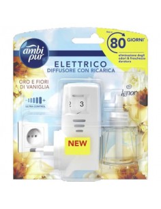 Starter Kit diffusore elettrico più ricarica Ambi Pur Lenor 20 ml Oro e fiori di vaniglia - AH96