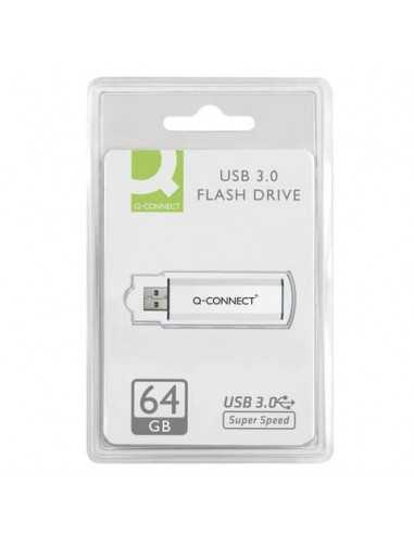 Chiavetta USB 3.0 Q-Connect Flash drive argento/nero - 64 GB - KF16371