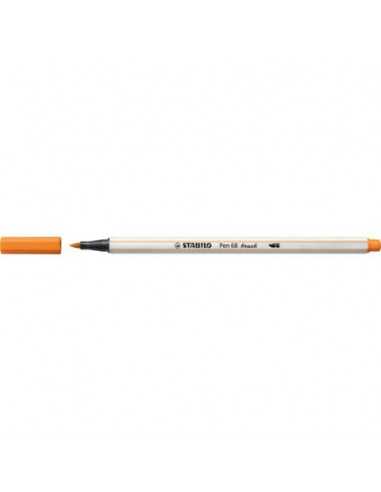 Pennarello Stabilo Pen 68 brush - punta a pennello - M 1 mm arancio 568/54