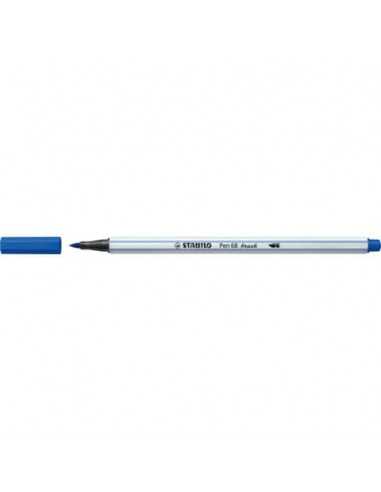 Pennarello Stabilo Pen 68 brush - punta a pennello - M 1 mm blu oltremare - 568/32